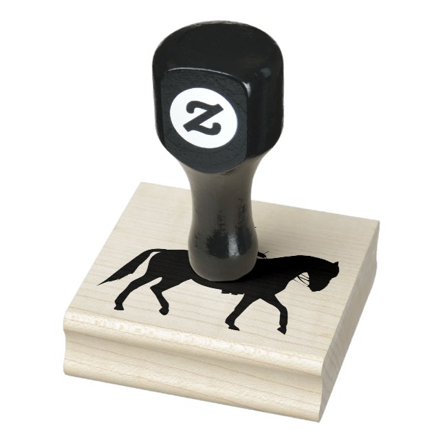 Equestrian Horseback Riding Design Wooden Stamp (Stamp)