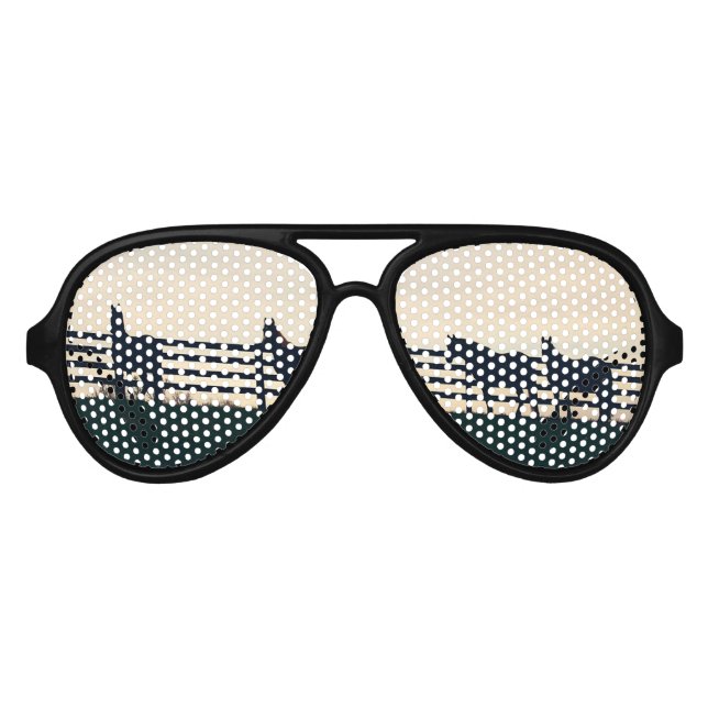 Equestrian Horses at the Pasture Fence Aviator Sunglasses (Front)
