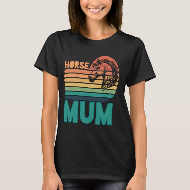 Equestrian Horses I Loves Men's Women's Horse MUM T-Shirt (Front)