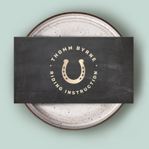 Equestrian Horseshoe Horse Rustic Business Card