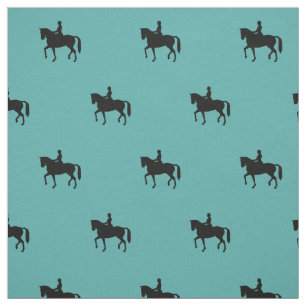 Equestrian Jade Dressage Printed by the Yard Fabric