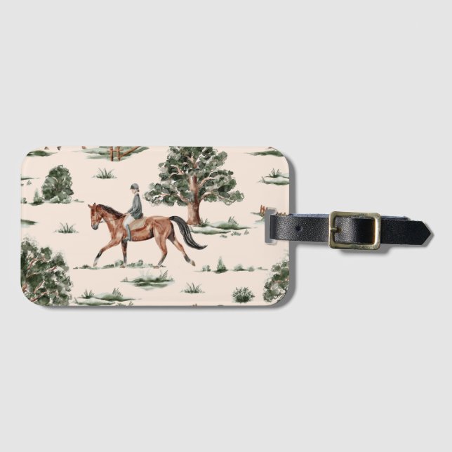 Equestrian Luggage Tag (Front Horizontal)