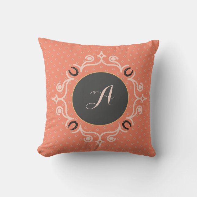 Equestrian Monogram  Cushion (Front)