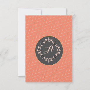 Equestrian Monogram Lucky Horse Shoe Personalised Thank You Card