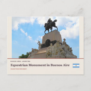Equestrian Monument in Buenos Aires Postcard