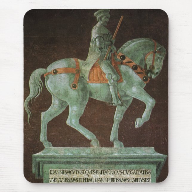 Equestrian Monument to Sir John Hawkwood, Uccello Mouse Mat (Front)