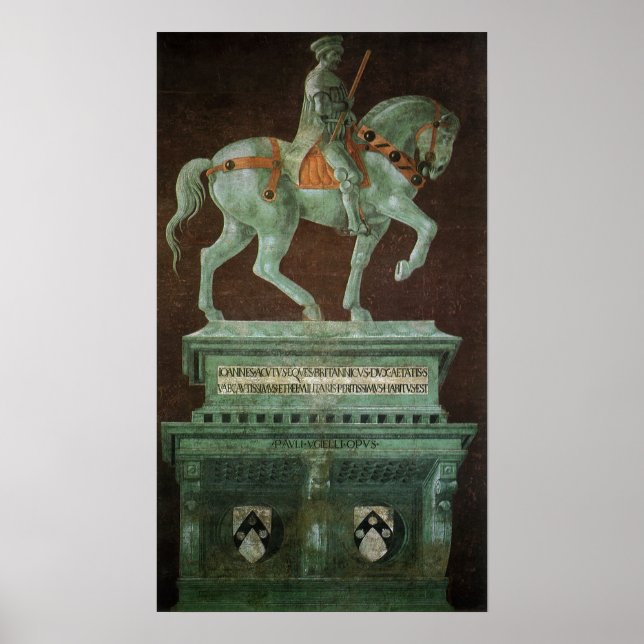 Equestrian Monument to Sir John Hawkwood, Uccello Poster (Front)