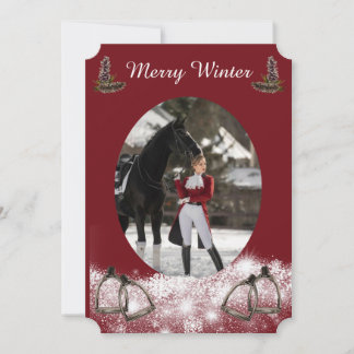 equestrian photo invitation