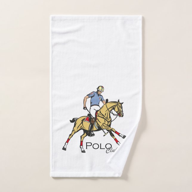 equestrian polo sport club bath towel set (Hand Towel)