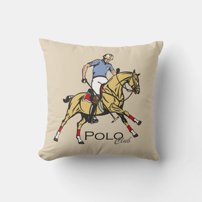 equestrian polo sport club cushion (Front)