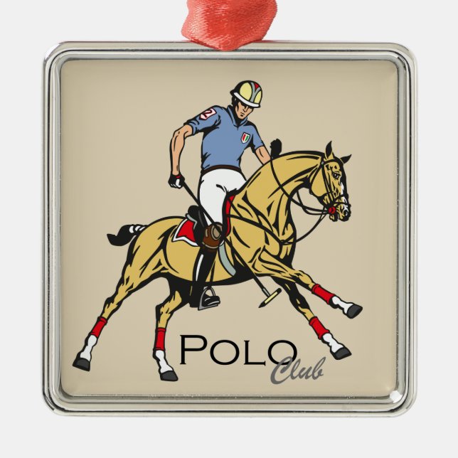 equestrian polo sport club metal tree decoration (Front)