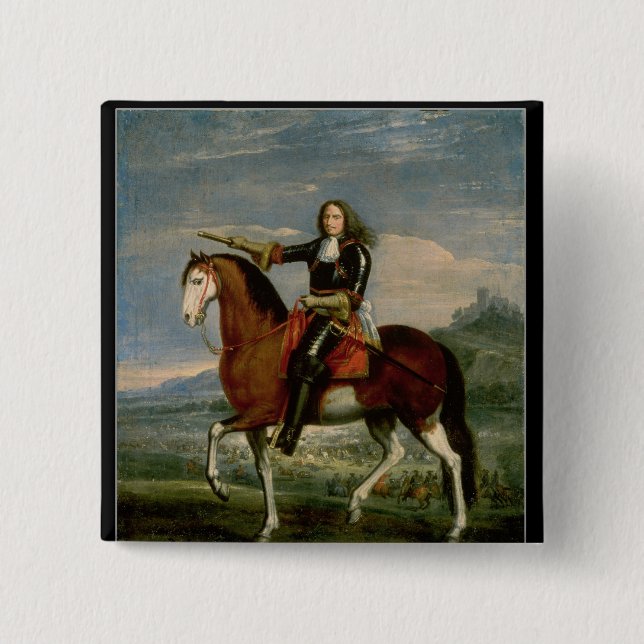 Equestrian Portrait 15 Cm Square Badge (Front)
