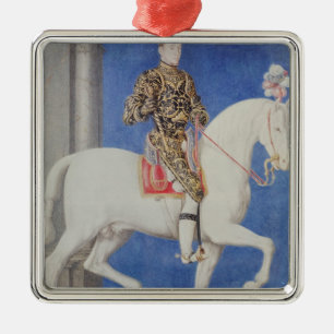 Equestrian Portrait Dauphin Henri II Metal Tree Decoration