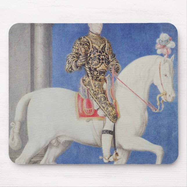 Equestrian Portrait Dauphin Henri II Mouse Mat (Front)