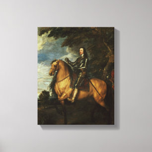 Equestrian Portrait of Charles I  c.1637-38 Canvas Print