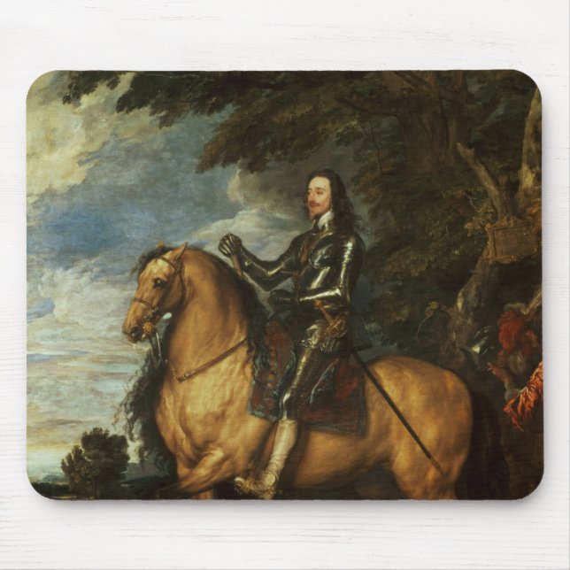 Equestrian Portrait of Charles I  c.1637-38 Mouse Mat (Front)