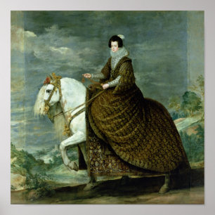 Equestrian portrait of Elisabeth de France Poster
