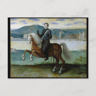 Equestrian Portrait of Henri IV King of Postcard