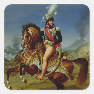 Equestrian Portrait of Joachim Murat 1812 Square Sticker