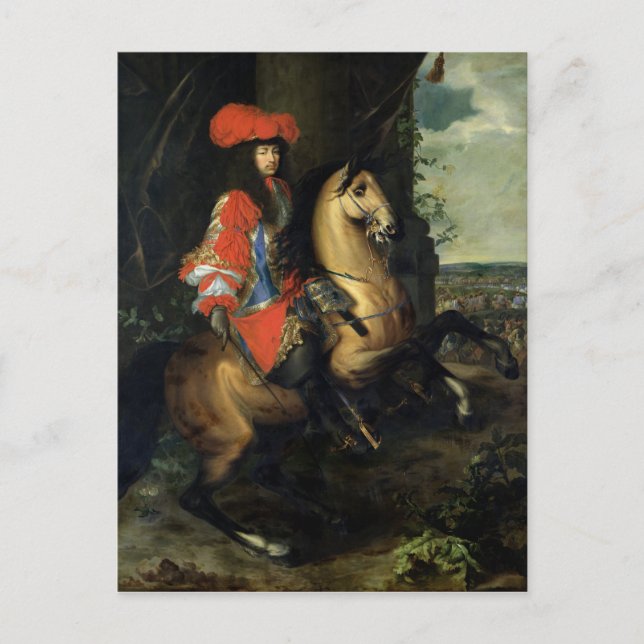 Equestrian Portrait of Louis XIV Postcard (Front)
