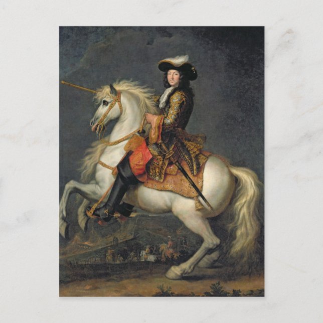 Equestrian Portrait of Louis XIV Postcard (Front)