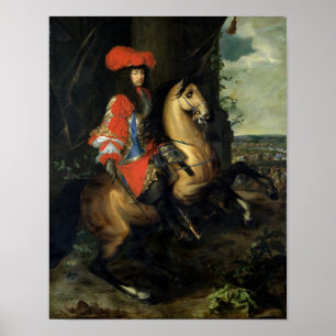 Equestrian Portrait of Louis XIV Poster