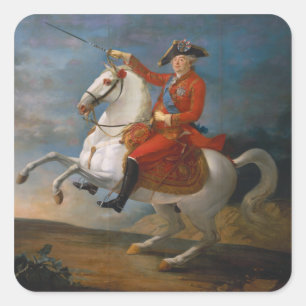 Equestrian Portrait of Louis XVI  1791 Square Sticker
