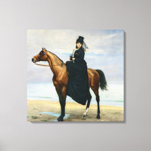Equestrian Portrait of Mademoiselle Croizette Canvas Print