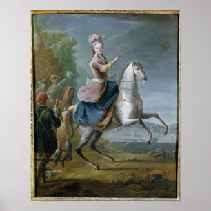 Equestrian Portrait of Maria Leszczynska Poster