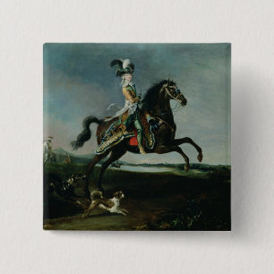 Equestrian Portrait of Marie-Antoinette 15 Cm Square Badge