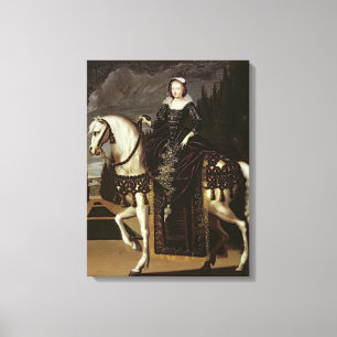 Equestrian Portrait of Marie de Medici Canvas Print