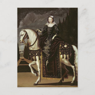 Equestrian Portrait of Marie de Medici Postcard