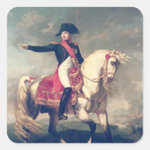 Equestrian Portrait of Napoleon I  1810 Square Sticker