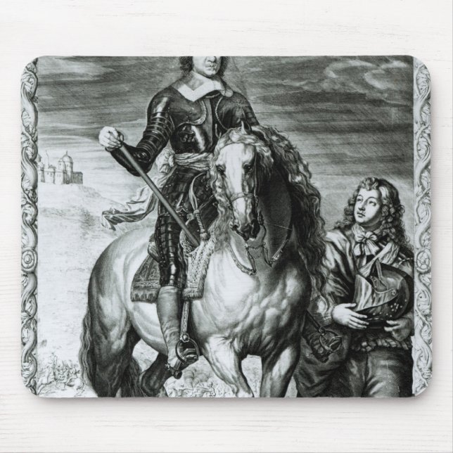 Equestrian Portrait of Oliver Cromwell Mouse Mat (Front)