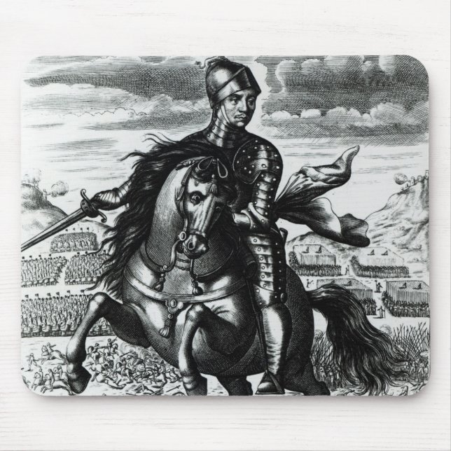 Equestrian portrait of Oliver Cromwell Mouse Mat (Front)