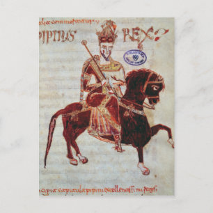 Equestrian portrait of Pepin King of Italy Postcard