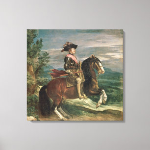 Equestrian Portrait of Philip IV  c.1636 Canvas Print