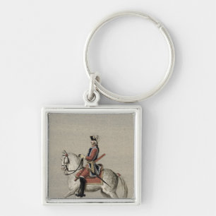 Equestrian portrait of Prince Charles Key Ring