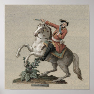 Equestrian portrait of Prince Charles Poster