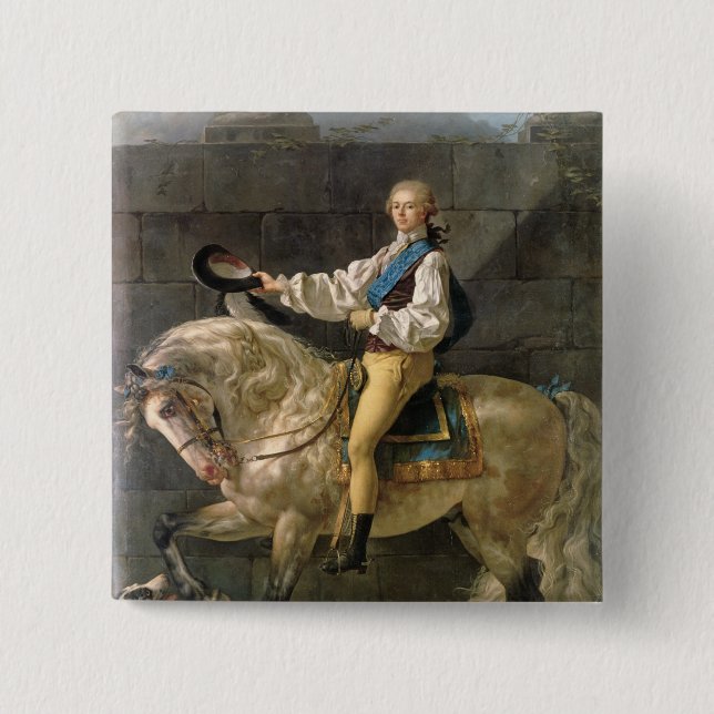 Equestrian Portrait of Stanislas Kostka 15 Cm Square Badge (Front)