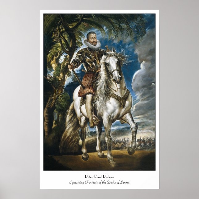 Equestrian Portrait of the Duke of Lerma Rubens Poster (Front)