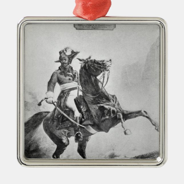 Equestrian portrait of Thomas Alexandre Metal Tree Decoration (Front)