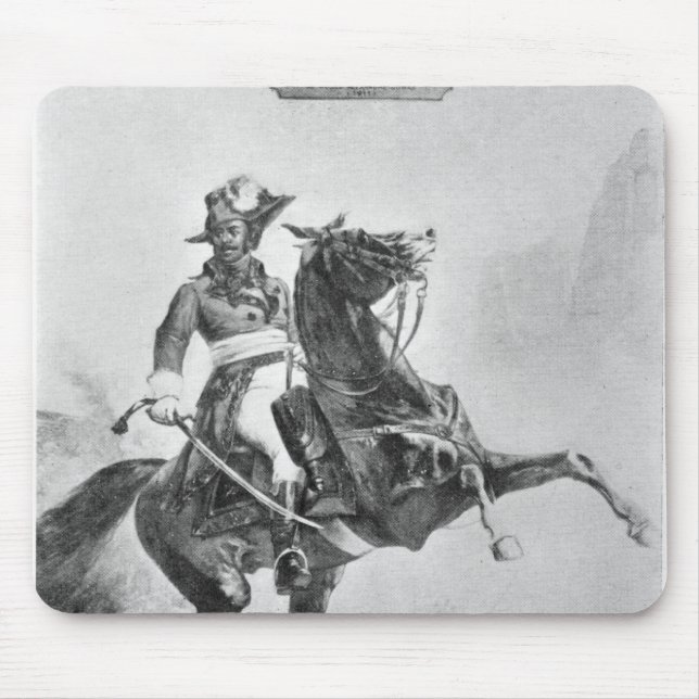 Equestrian portrait of Thomas Alexandre Mouse Mat (Front)