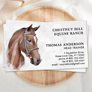 Equestrian Professional Personalised Equine Horse  Business Card