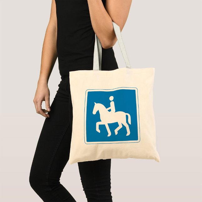 Equestrian Route Symbol Horse Riding Sign Tote Bag (Creator Uploaded)