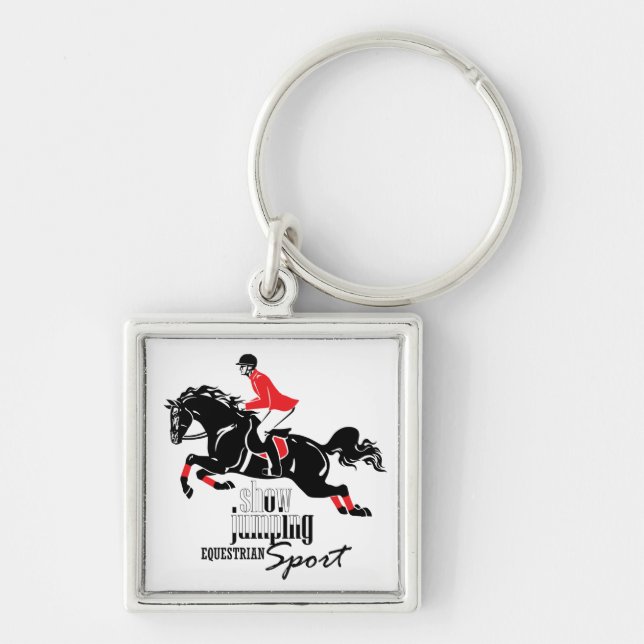 equestrian show jumping key ring (Front)