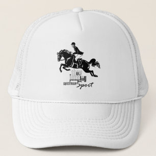 equestrian show jumping trucker hat