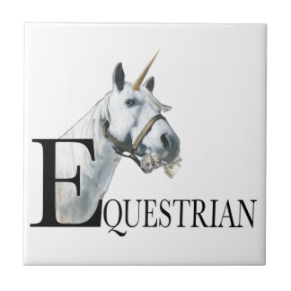 Equestrian side eye unicorn  T-Shirt Tile