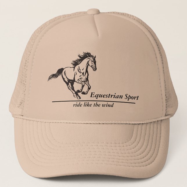 Equestrian sport. Template Trucker Hat (Front)