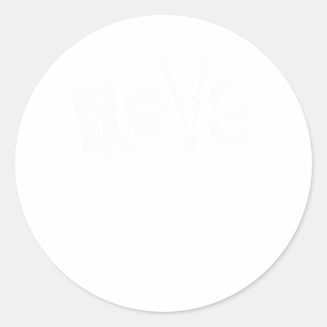 Equestrian Sports Horse Racing Horseshoe Stable Gi Classic Round Sticker (Front)